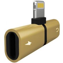 ADAPTER IPHONE LIGHTING SPLITTER GOLD