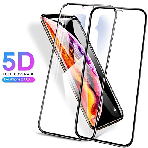 IPHONE X XS TEMPERED 5D FULL GLUE GLASS BLACK