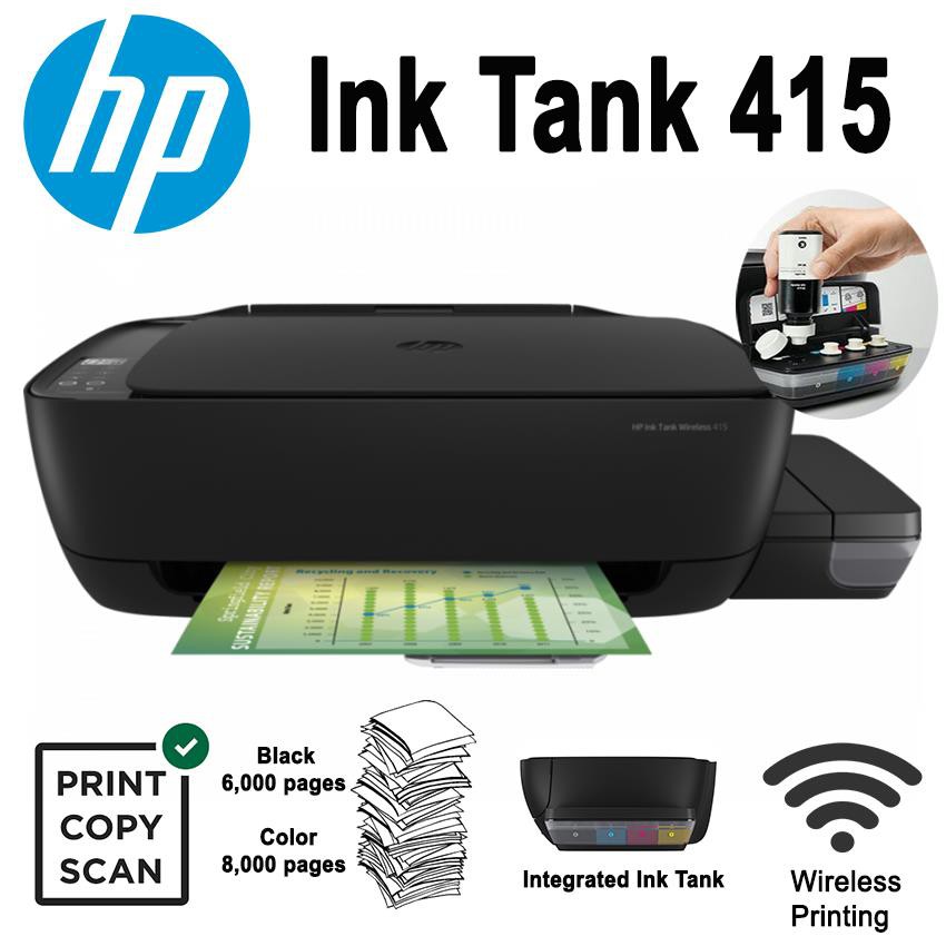 HP 415 WIRELESS PRINTER PRINT COPY SCAN 
