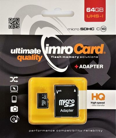 IMRO MICROSDHC 64GB MEMORY CARD