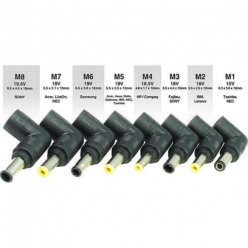 SINAN UB-90HB NOTEBOOK CHARGER 90W 8 TIPS	