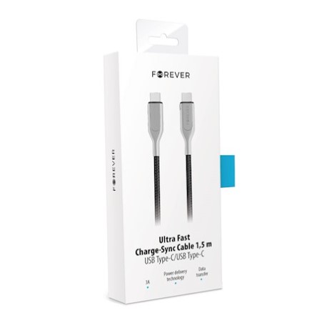 FOREVER CABLE FAST PD CABLE USB-C - USB-C 1,5 M 60W