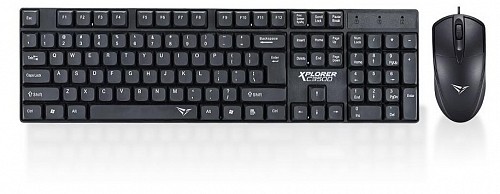 Alcatroz XPLORER C3500 Wired Keyboard & Mouse Silent Black
