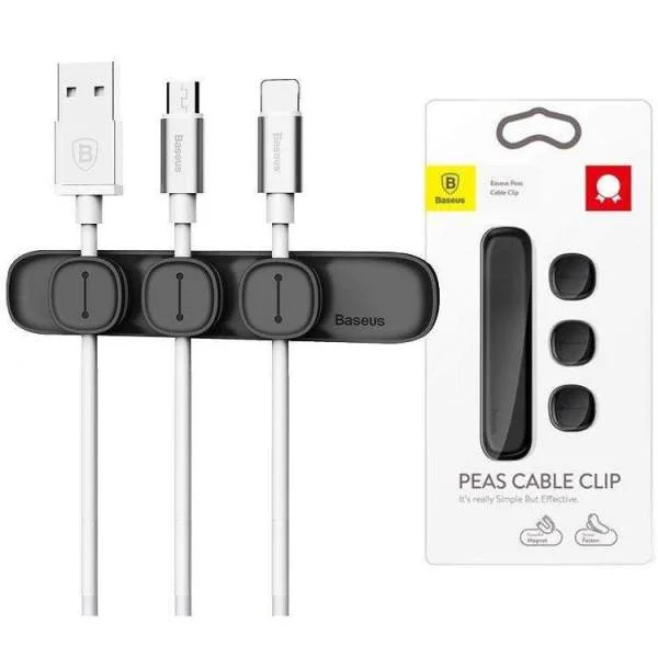 BASEUS PEAS MAGNETIC ORGANIZER FOR CABLES BLACK