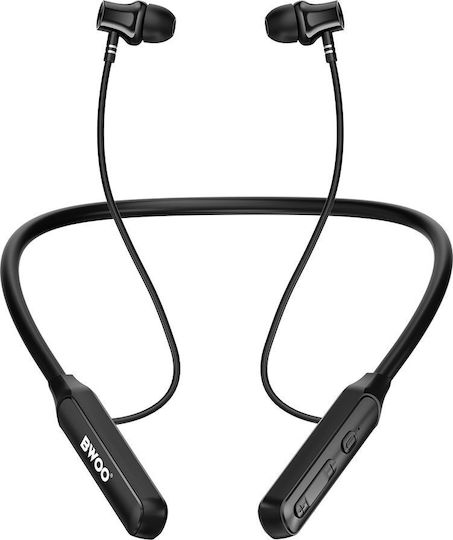 BWOO STEREO SOUND QUALITY BT5.3 NECKBAND EARPHONE BW890 BLACK