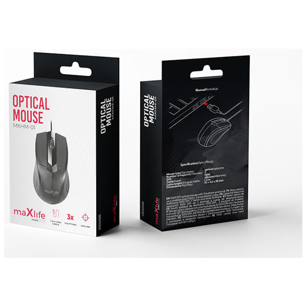 MAXLIFE HOME OFFICE MXHM-01 OPTICAL MOUSE