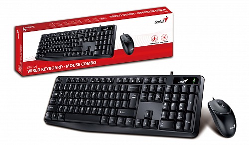 Genius KM-170 Wired Keyboard-Mouse Set Greek
